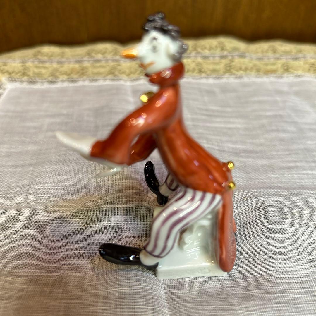 マイセンミュージッククラウン ピアノ奏者とピアノ 手びねり ペーターシュトラング