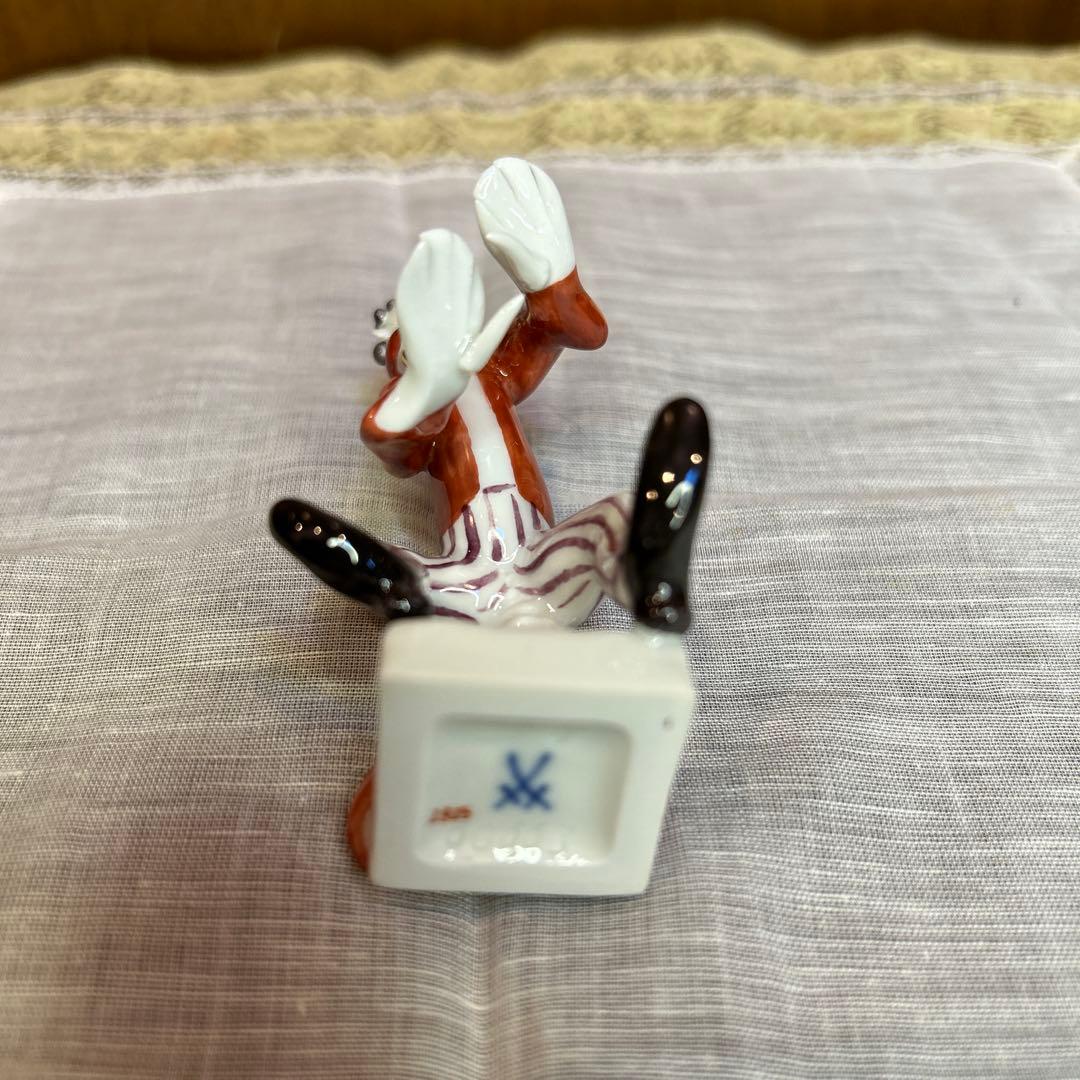 マイセンミュージッククラウン ピアノ奏者とピアノ 手びねり ペーターシュトラング