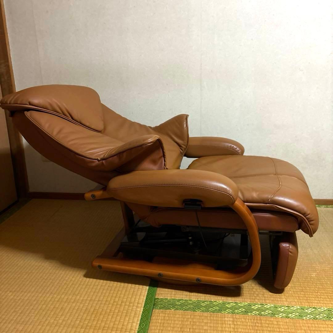 【良品】富士ファニチア リクライニングソファ 稼働フットレスト付き