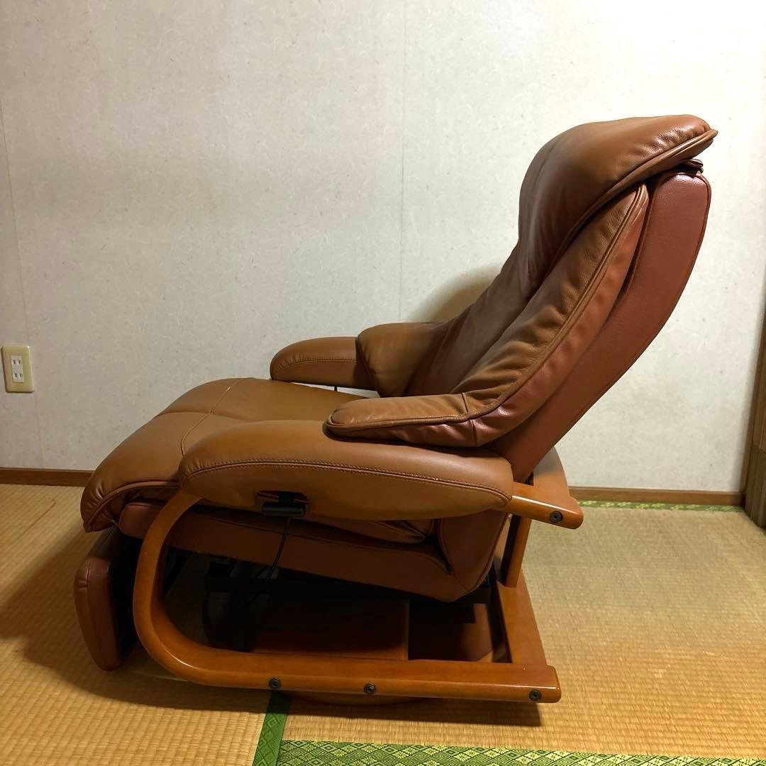 【良品】富士ファニチア リクライニングソファ 稼働フットレスト付き
