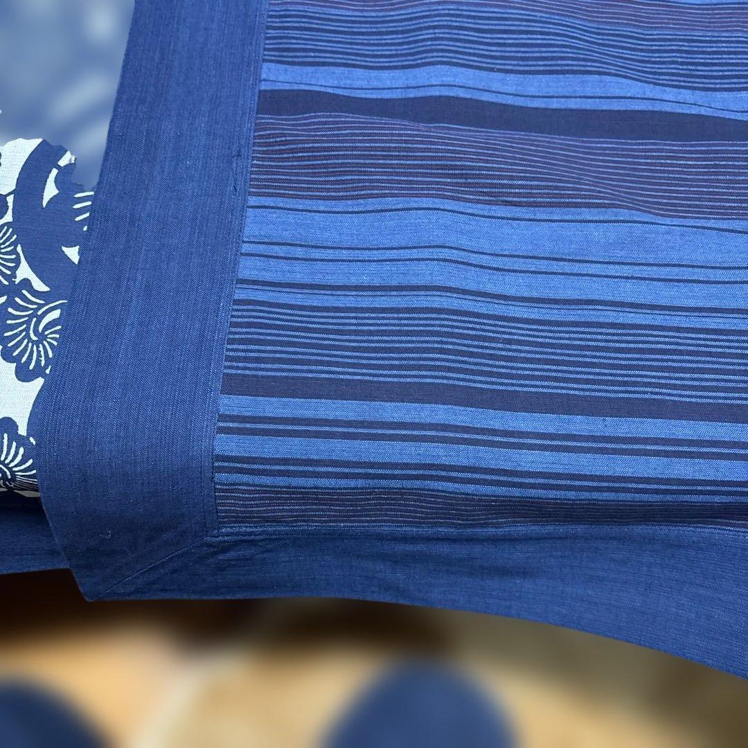 越後片貝紺仁さん　型染めリバーシブルコタツ掛けカバー