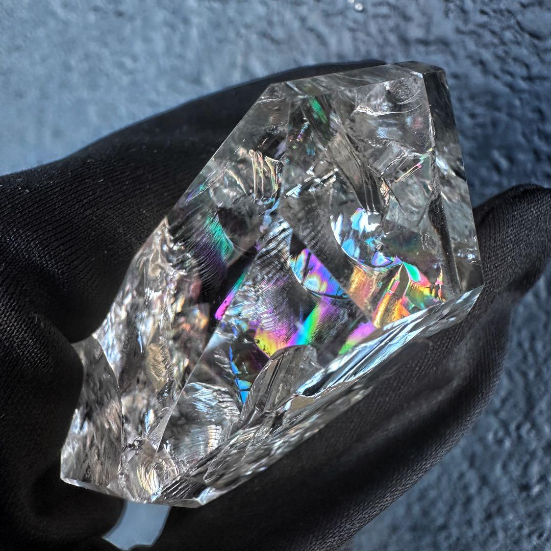 絶品❗アゼツライト☆虹入りアイリスクォーツクリスタルフリー型2点セットA1043