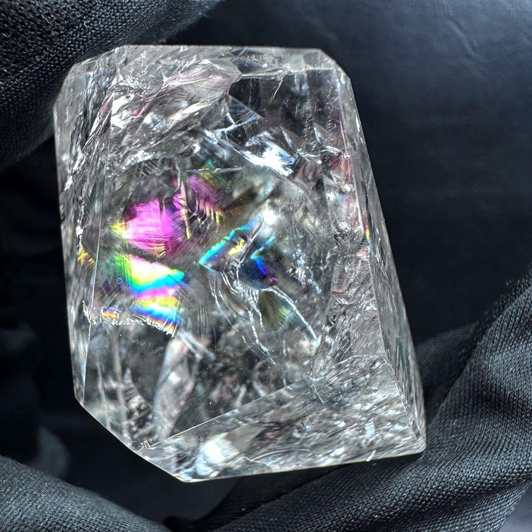 絶品❗アゼツライト☆虹入りアイリスクォーツクリスタルフリー型2点セットA1043