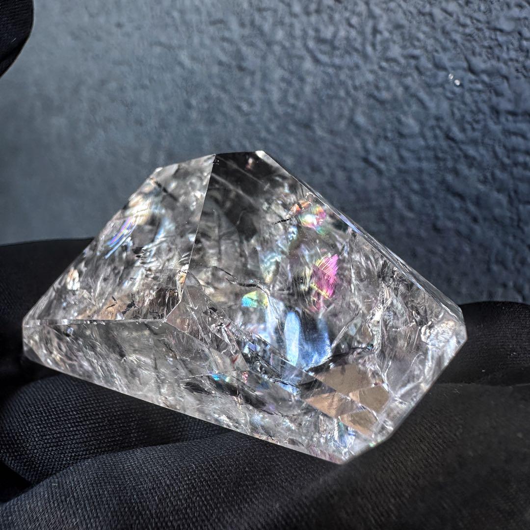 絶品❗アゼツライト☆虹入りアイリスクォーツクリスタルフリー型2点セットA1043