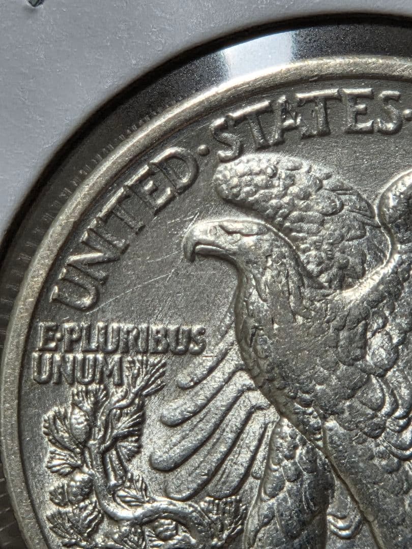 稀少年号)アメリカ ウォーキング リバティ 50セント銀貨 1933 S - メルカリ