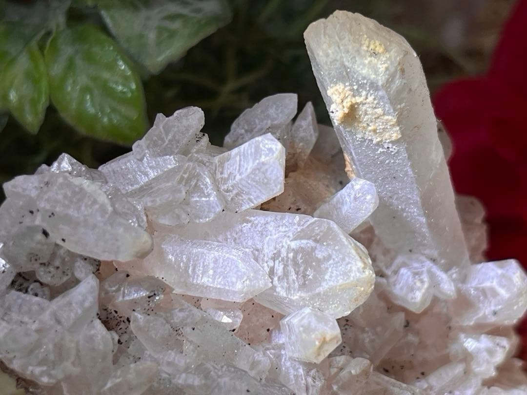 ヒマラヤ　マニカラン産　ピンク水晶 原石　クラスター　ダブルポイント