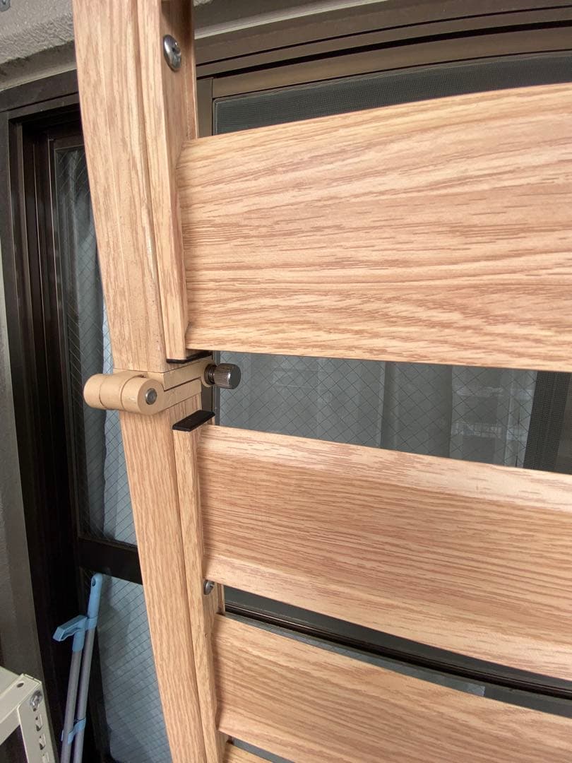 アルミ　畳めるフェンス　60✖️180センチ　木目調ナチュラルブラウン