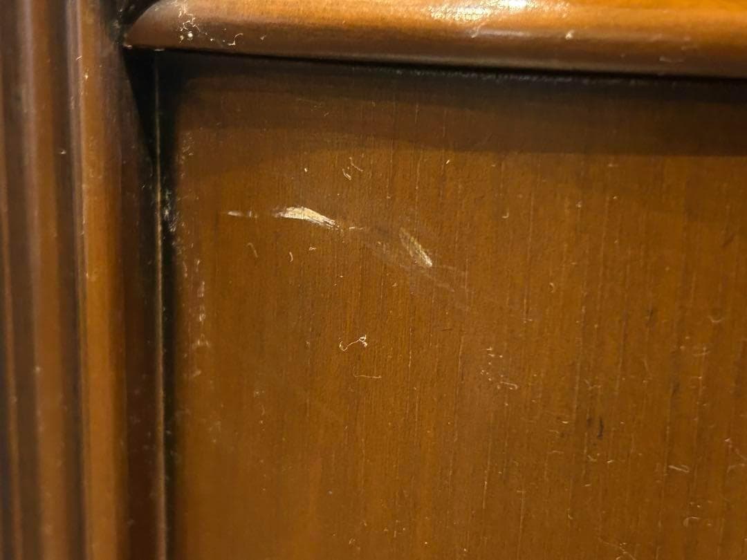 アンティーク　2段チェスト　ラウンドコンソール　クラシック　木彫　猫脚　GZ