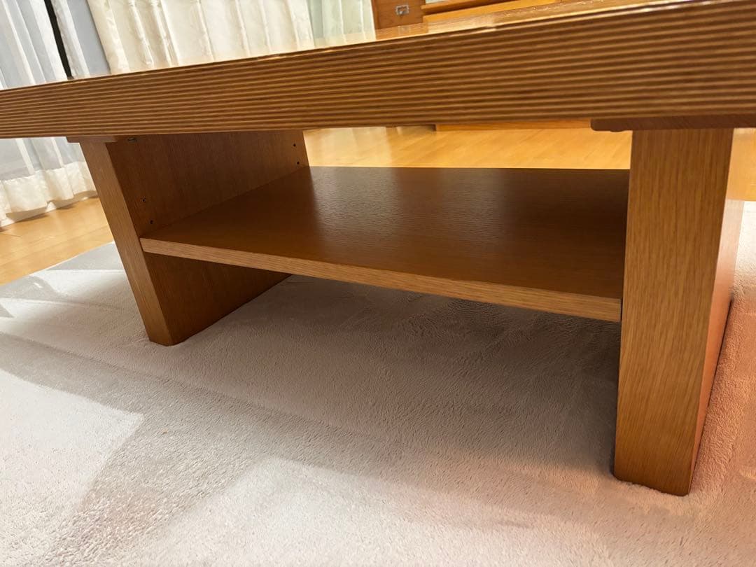 木製センターテーブル シンプルデザイン