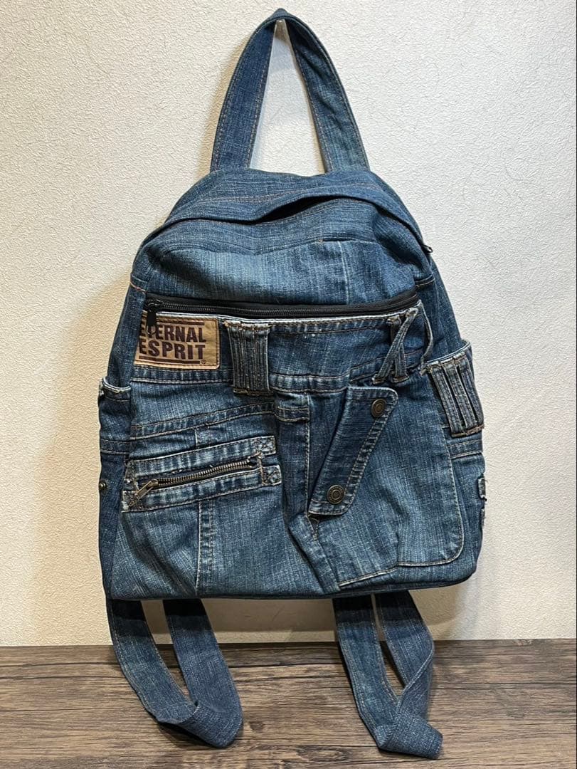 送料込み】岡山デニム☆デニムリュック ハンドメイド デニムリメイク