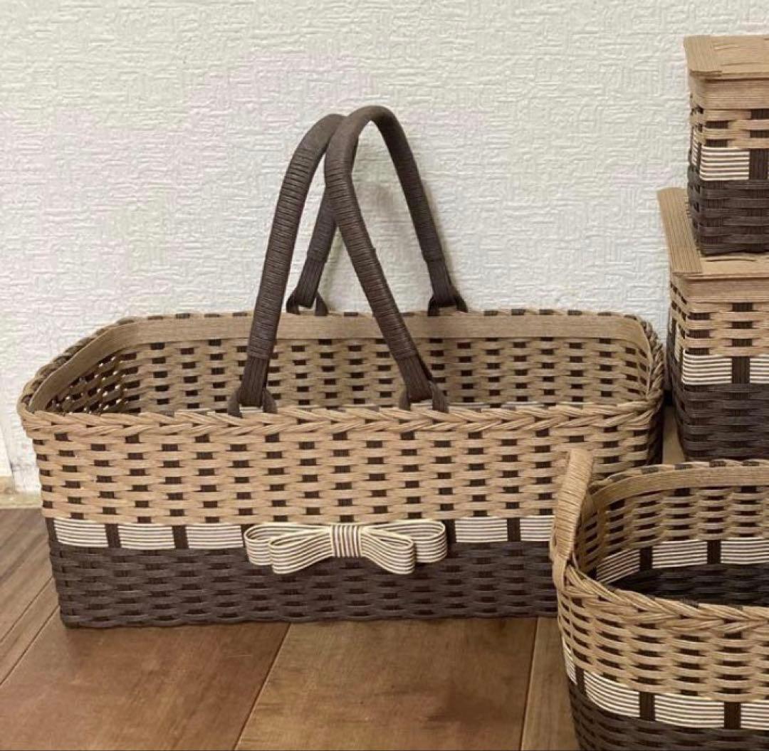 よこよこページ　エコクラフト　クラフトバンド　バスケット