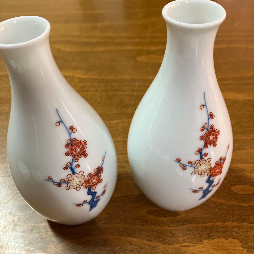 今右衛門 十二代 錦梅絵酒器 色鍋島窯 今泉今右衛門 骨董品 古美