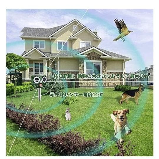 三個セット　2020最新進化版　 猫よけ 動物撃退器 猫撃退 超音波