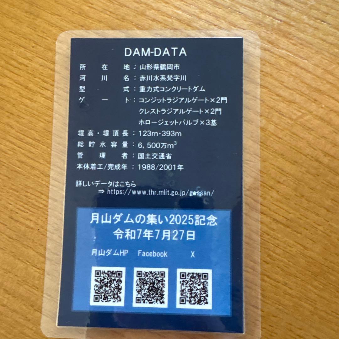 い*み様 ダム カード 月山ダム 2025 月山ダムの集い2025記念 6枚 セ