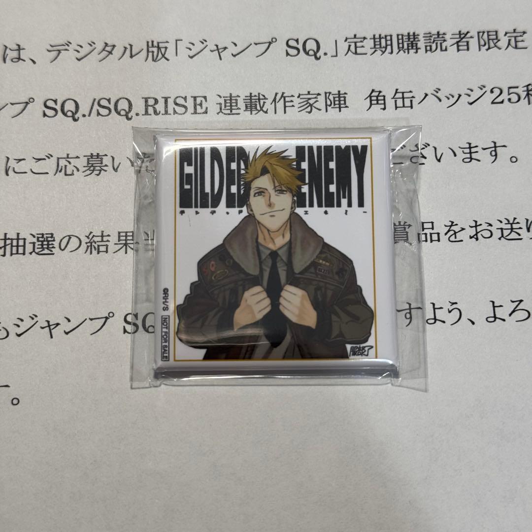 ジャンプSQ RISE 定期購読者限定 角缶バッジ 当選品 プレゼント 懸賞