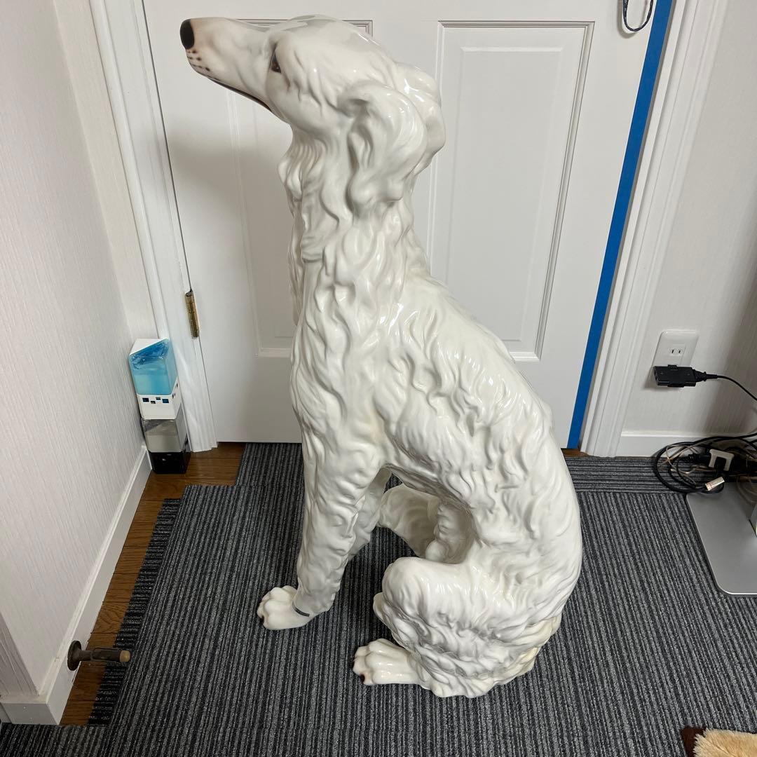 【美品】イタリー製　犬　置物　陶器　オブジェ　ガーデニング⭐︎引取限定⭐︎