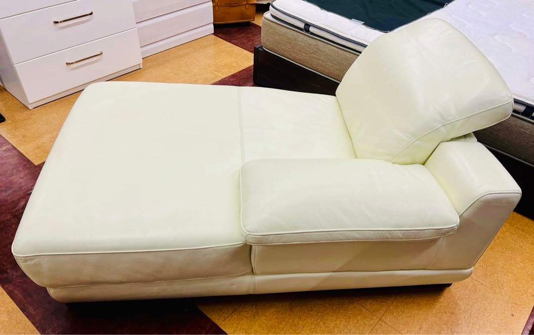 【地域限定無料配送】 IDC大塚家具CHAISE LONGUE総本革
