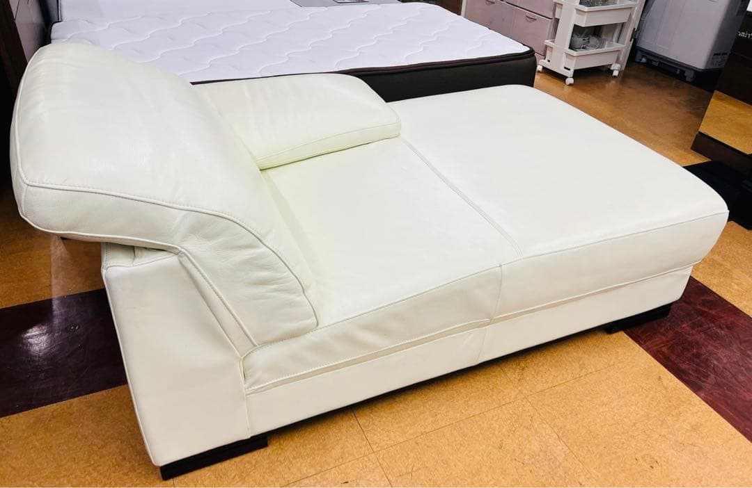 【地域限定無料配送】 IDC大塚家具CHAISE LONGUE総本革