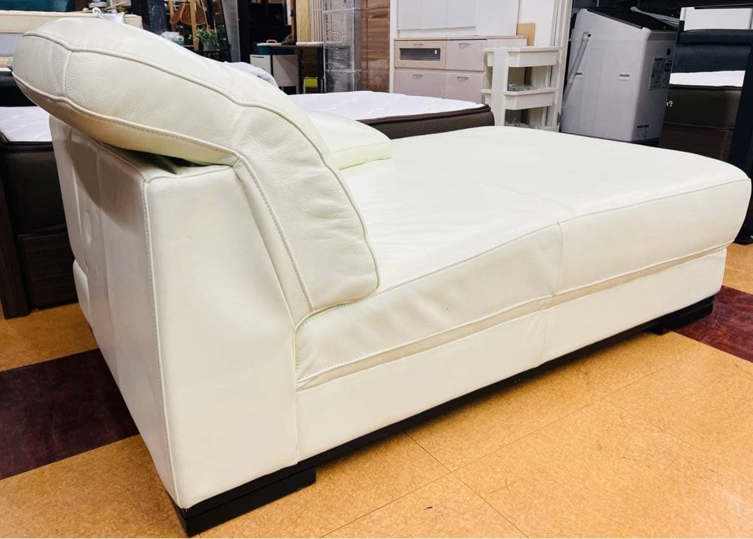 【地域限定無料配送】 IDC大塚家具CHAISE LONGUE総本革