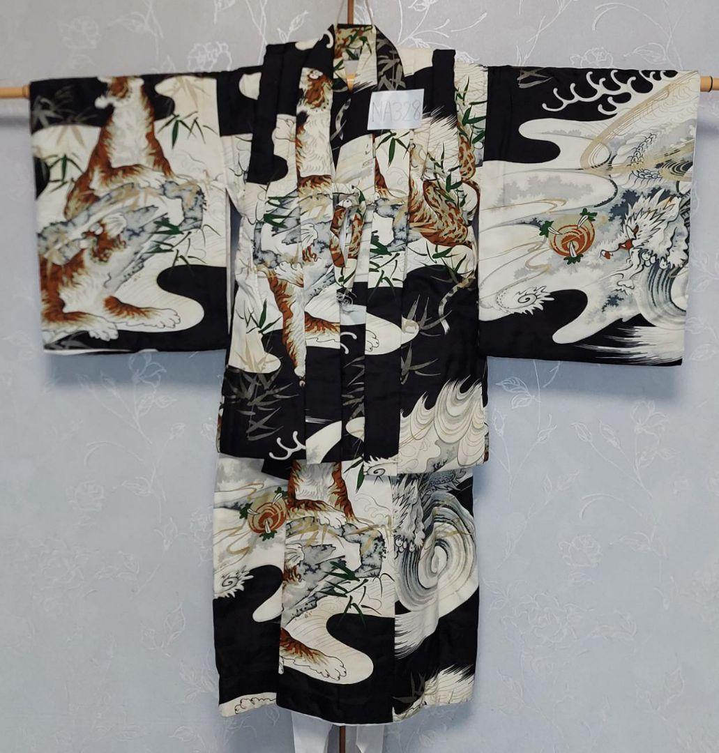 NA328アンティーク子供着物七五三被布着物2点セット綺麗着丈79センチ裄丈45