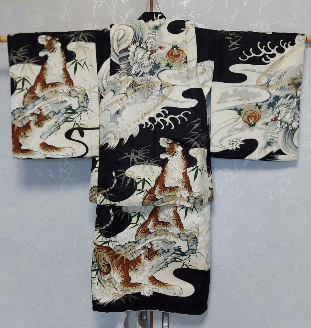 NA328アンティーク子供着物七五三被布着物2点セット綺麗着丈79センチ裄丈45