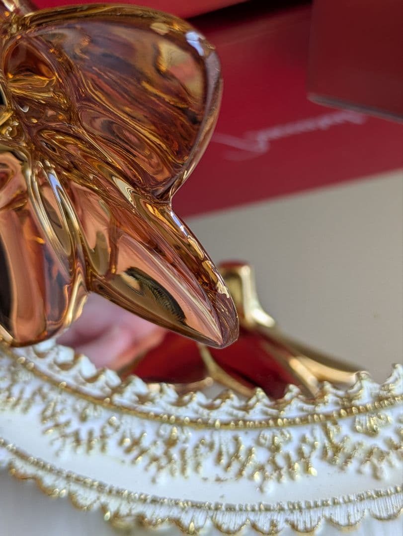 ⚜️Baccarat⚜️クリスタルフィギュア ブルーム ゴールド　花