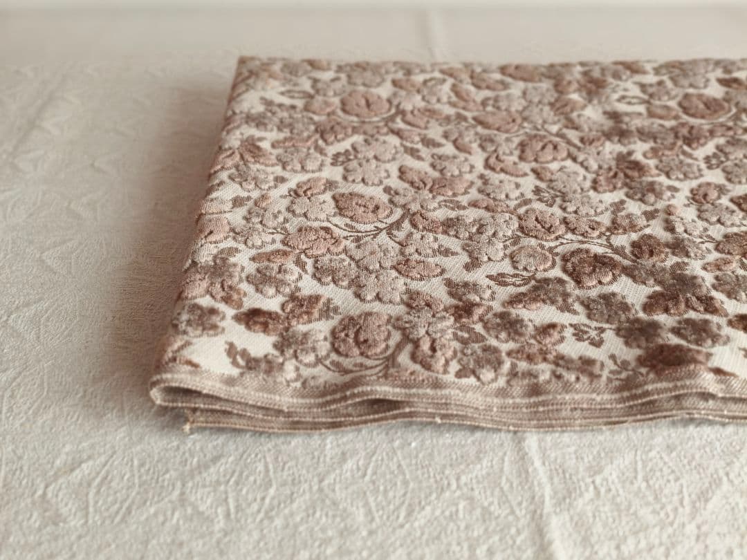 vintage textile ❀ ふんわり お花柄 テキスタイル