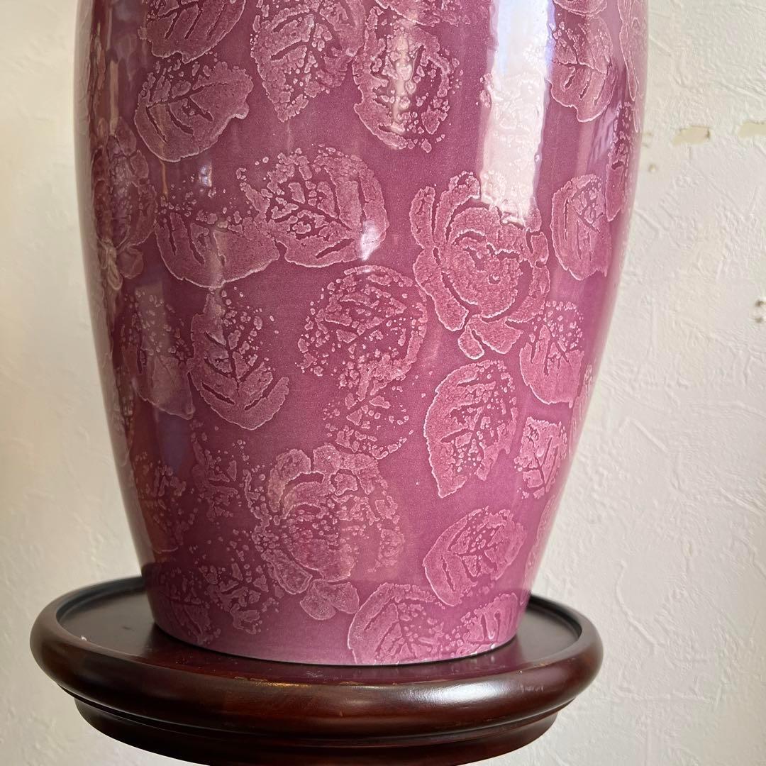 k247 存在感のある大型フラワーベース マゼンタ色のエレガントな花瓶