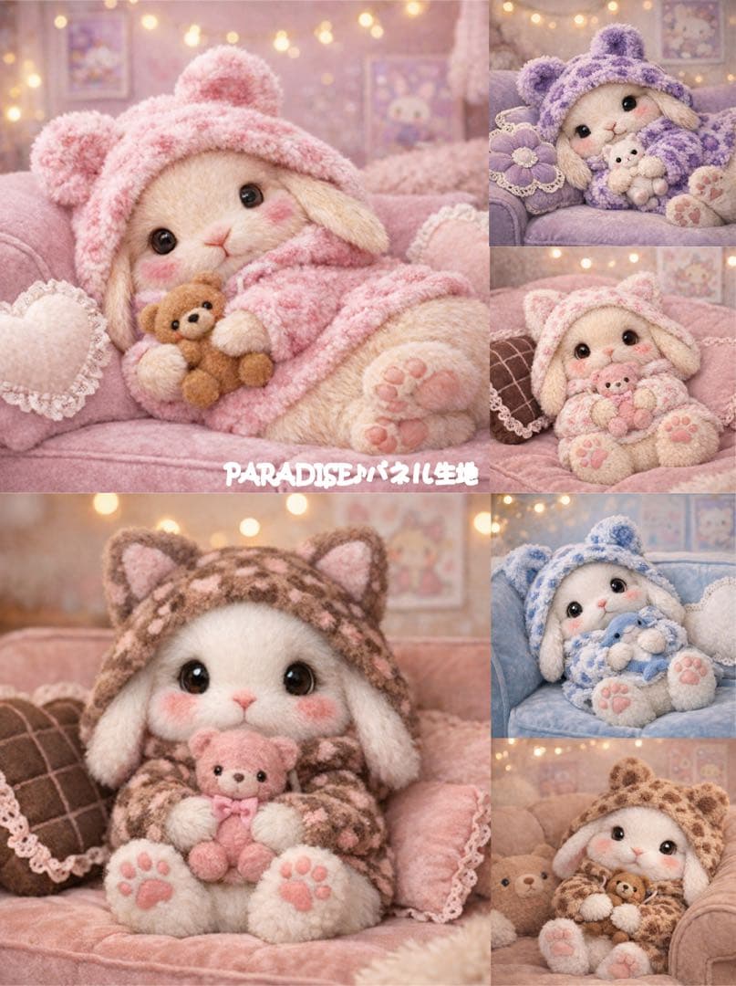 PARADISEパネル生地 うさぎ柄 P335 - メルカリ