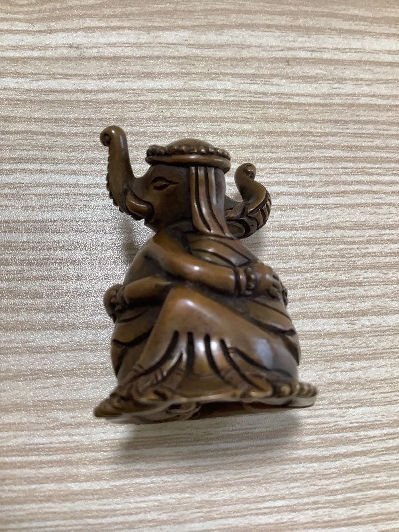 《 チベット密教　新品 》 ガネーシャ　歓喜仏　聖天　銅　金運　オリジナル　B