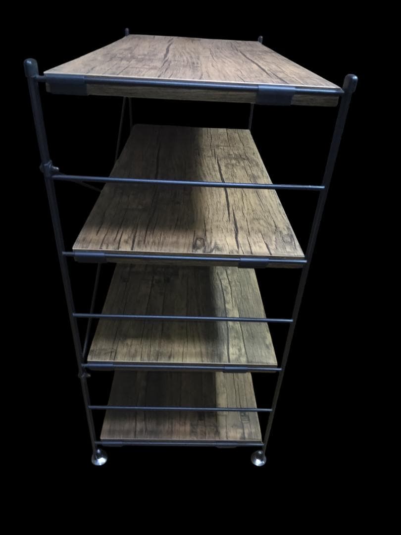 YAMAZEN ラック 木製棚板 4段