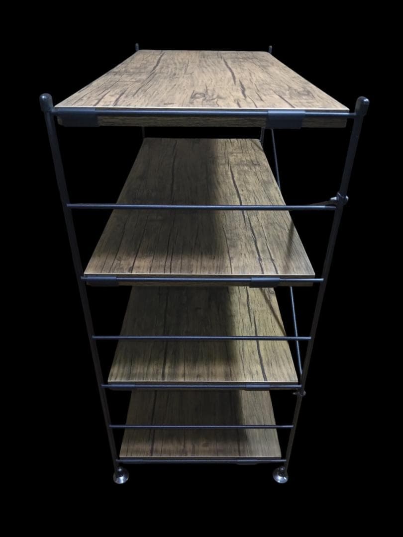 YAMAZEN ラック 木製棚板 4段