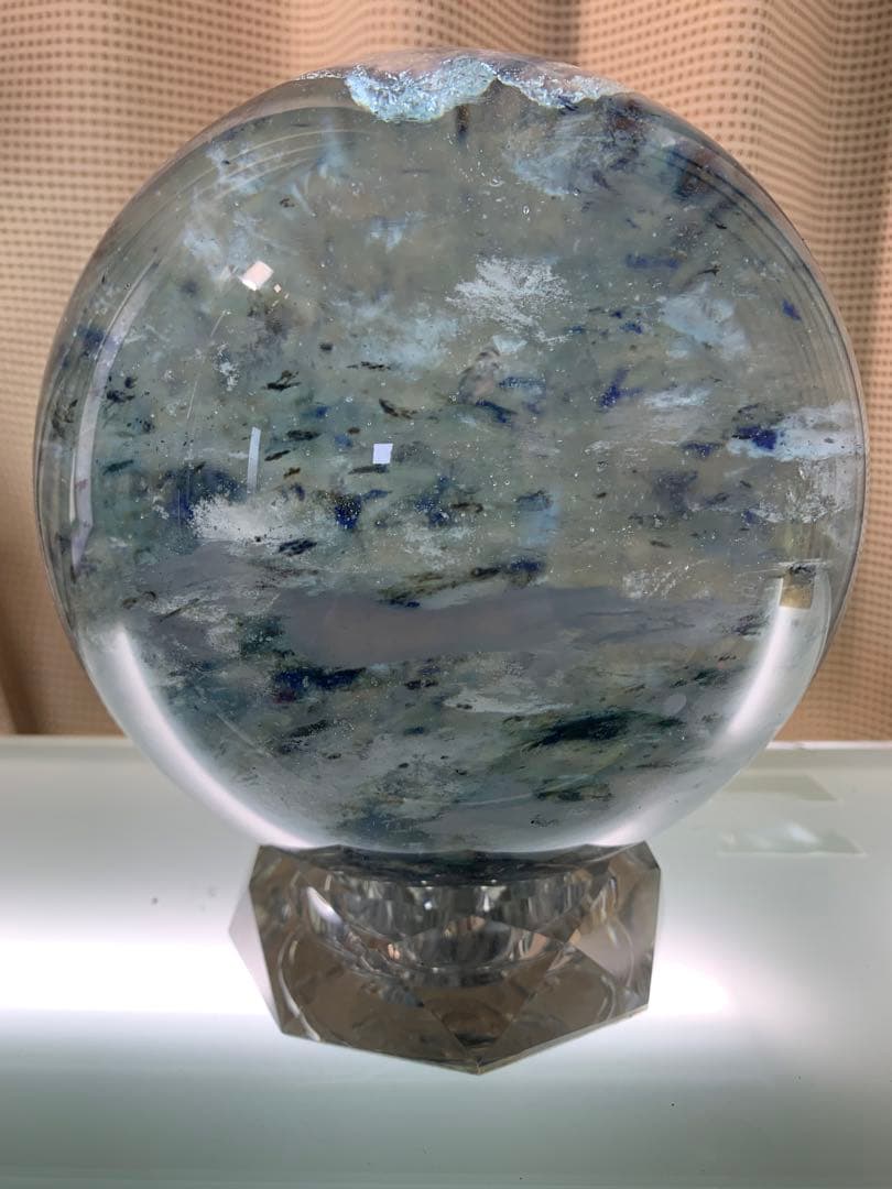 天然石　練物　ガラス　スフィア　丸玉　特大　レア