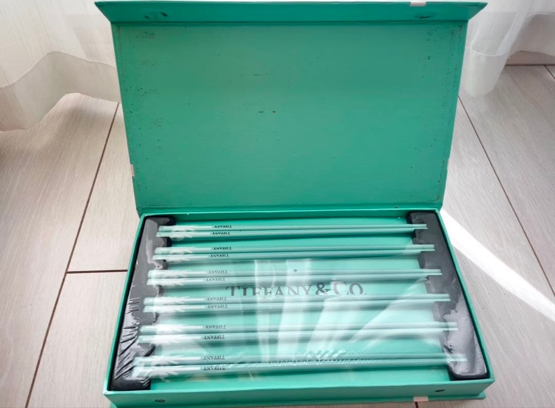 ティファニー非売品　ティファニーお箸六膳　ティファニーカラー　ティファニー箱入り