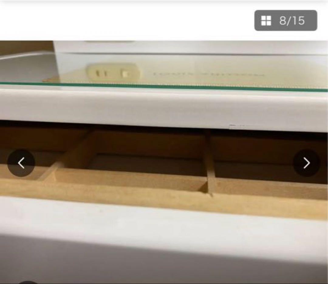 ニトリ鏡面白仕上げ 大収納型LEDライト付き ドレッサー《椅子付き》 鏡台