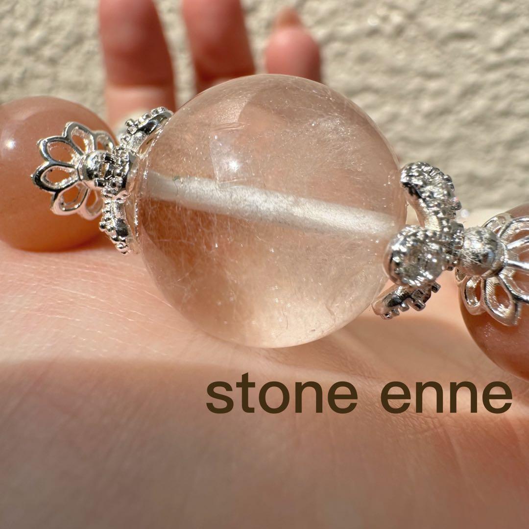 天然石　ハンドメイド　ブレスレット　サゲニティック　サゲ　ダルメシアン