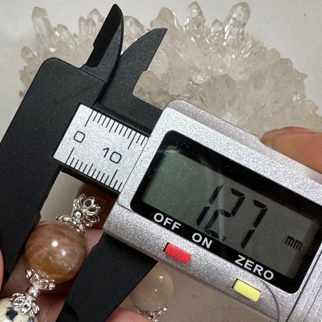 天然石　ハンドメイド　ブレスレット　サゲニティック　サゲ　ダルメシアン