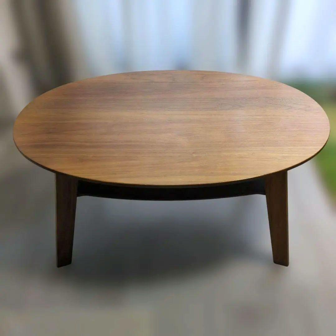 カリモク　センターテーブル　楕円形ウォールナットナチュラルカラー　北欧