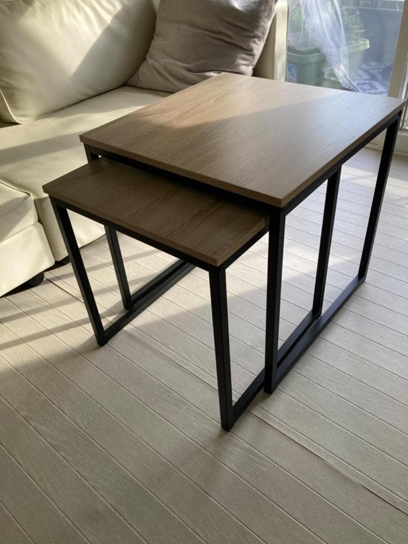 サイドテーブル 2個セット おしゃれ ネストテーブル 木製