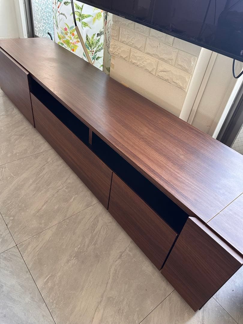 テレビボード 幅180cm (ウォールナット)