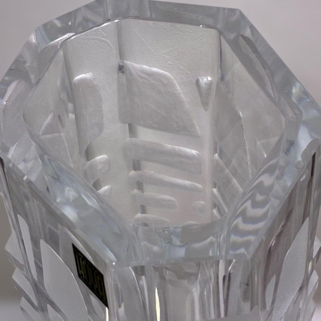 【極美品】HOYAクリスタル 六角大型花瓶 4.1kg 廃盤 日本製