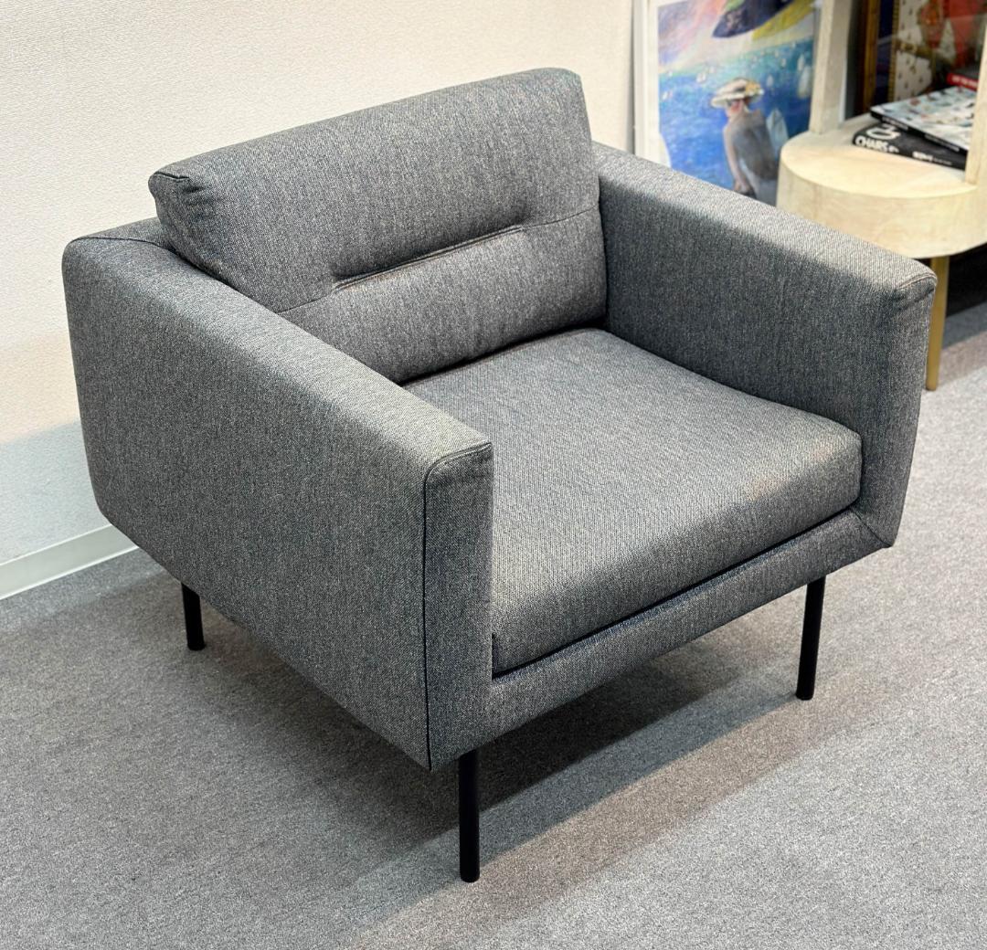 アンドリューワールド■エレメント　ラウンジ チェア　チャコールグレー　1Pソファ