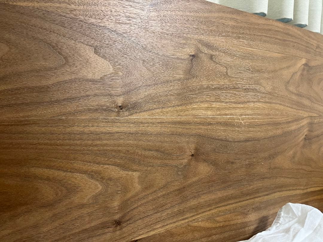 無印 シングルベッドフレーム ウォールナット ヘッドボード付き