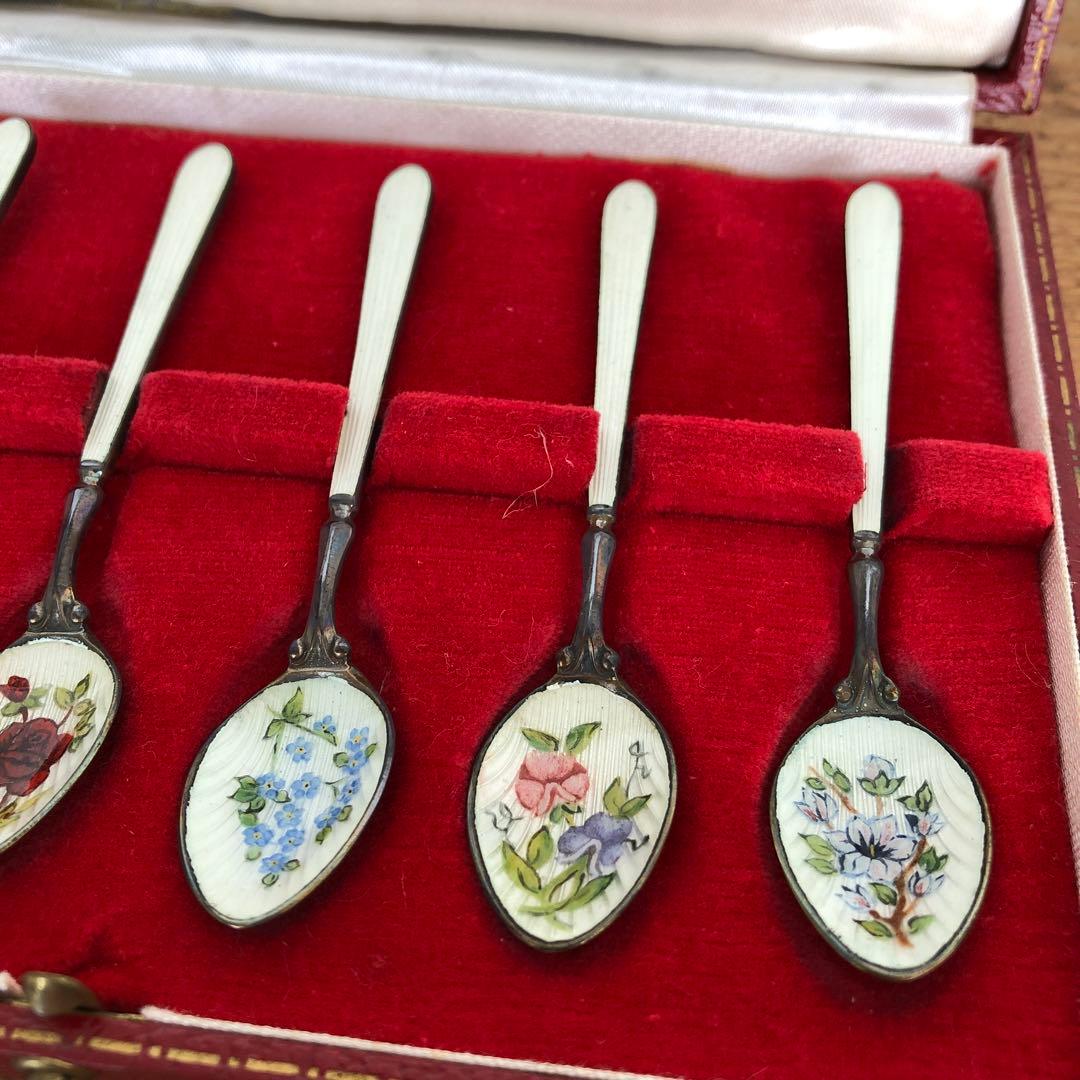 ビンテージ　S.J.Rose & Son デミタススプーン　純銀製　アンティーク