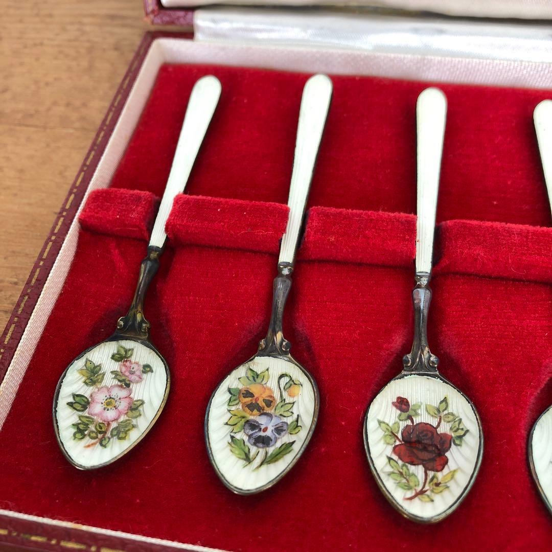 ビンテージ　S.J.Rose & Son デミタススプーン　純銀製　アンティーク