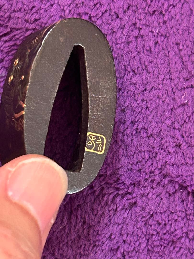 刀装具 縁 奈良三作のひとり 杉浦乗意 日本刀 武具 骨董 アンティーク