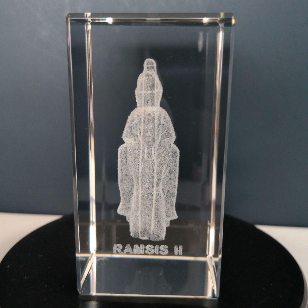 ラムセス２世 クリスタル 置物 エジプト Made in Egypt