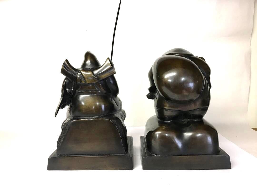 銅器:大黒天.恵比寿・二福神置物