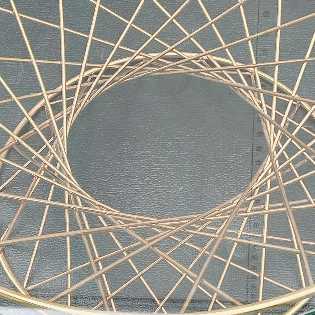 【美品 】フランフラン マーリアコーヒーテーブル ゴールド ガラス天板 円型