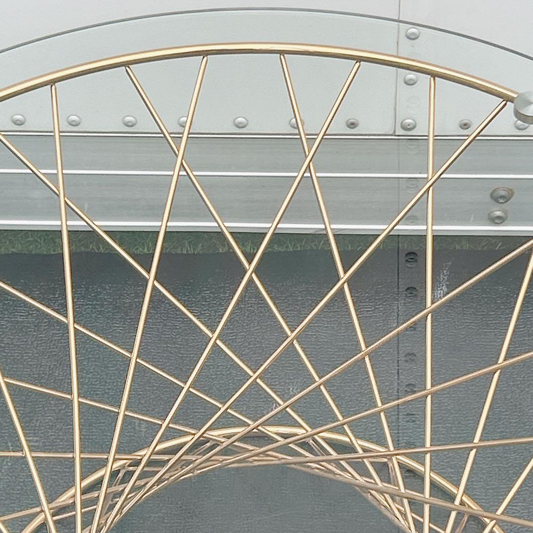 【美品 】フランフラン マーリアコーヒーテーブル ゴールド ガラス天板 円型